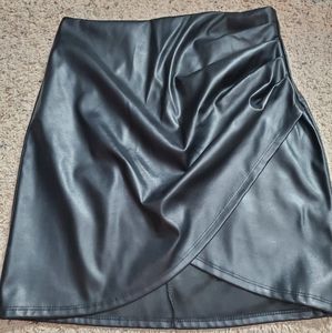 Mini faux leather skirt